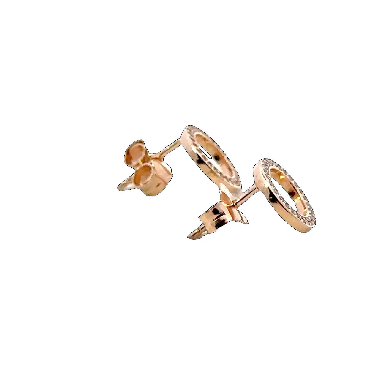 Rolled Gold plated Silver & CZ Earrings