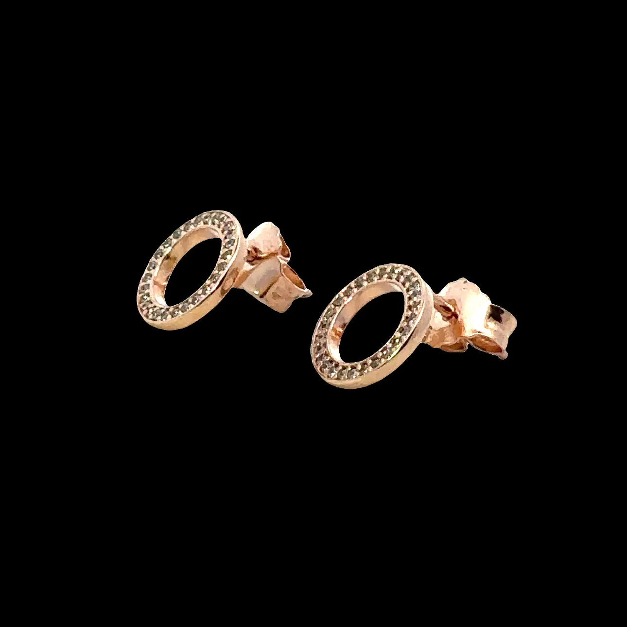 Rolled Gold plated Silver & CZ Earrings