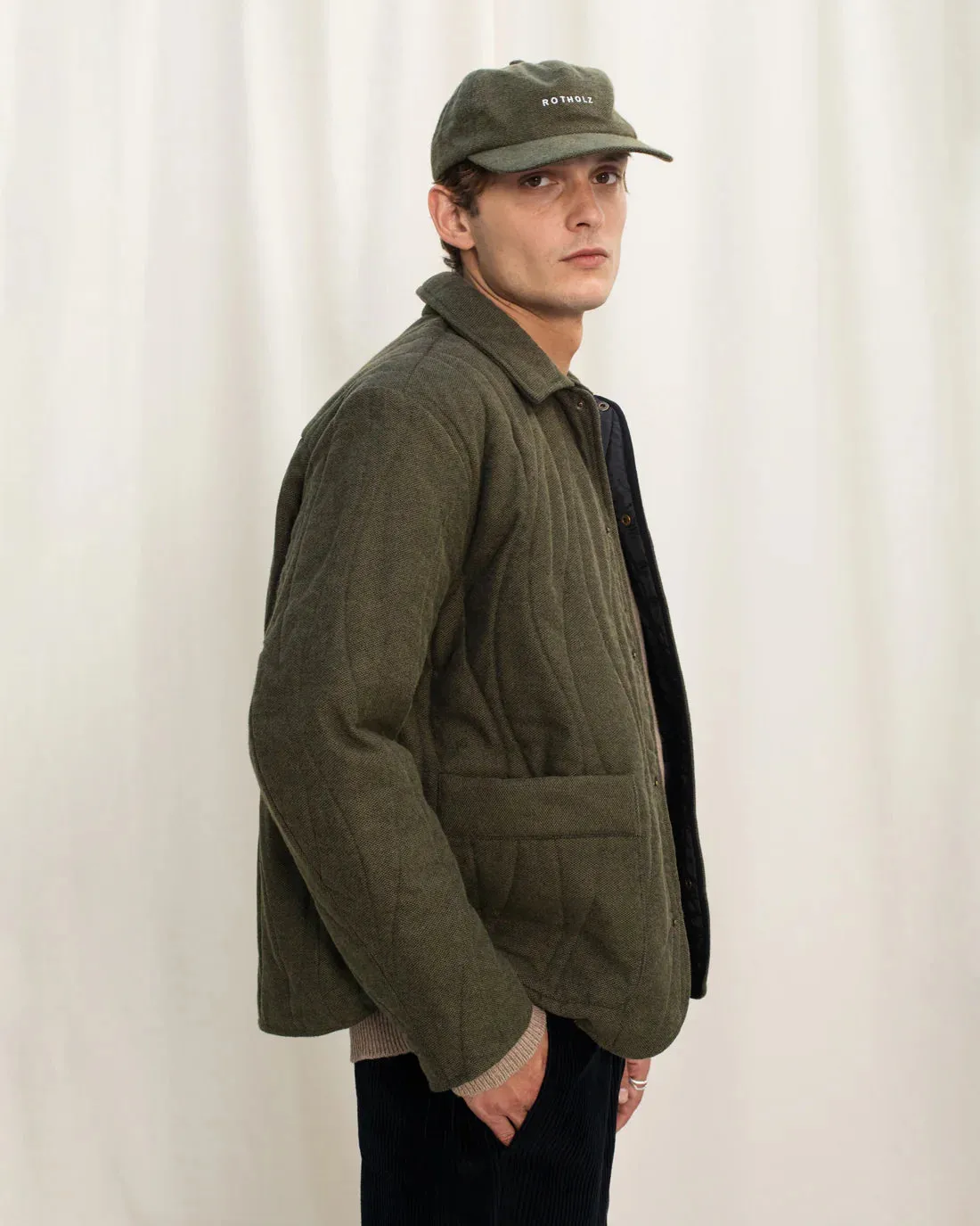 ROTHOLZ Quilt jacket moss green unisex