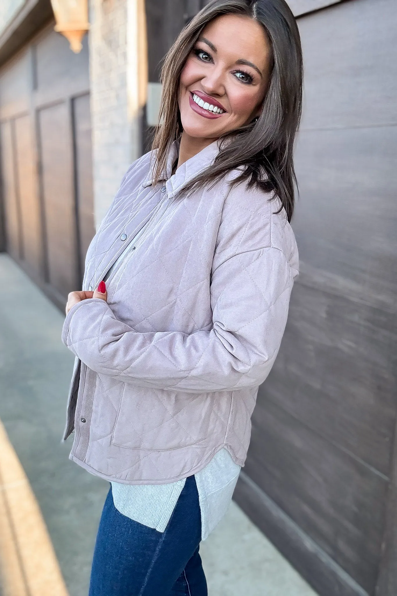 Sand Blush Quilted Jacket