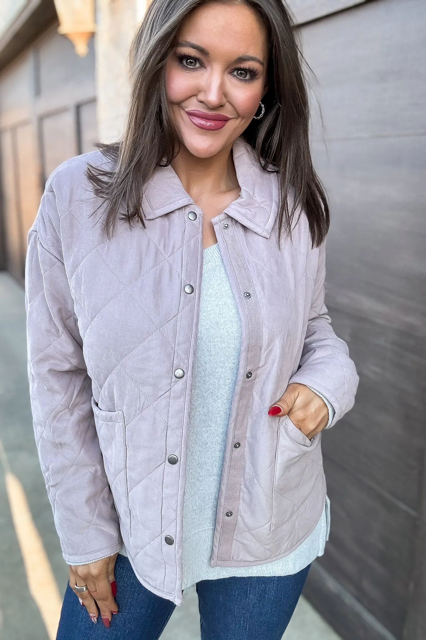 Sand Blush Quilted Jacket