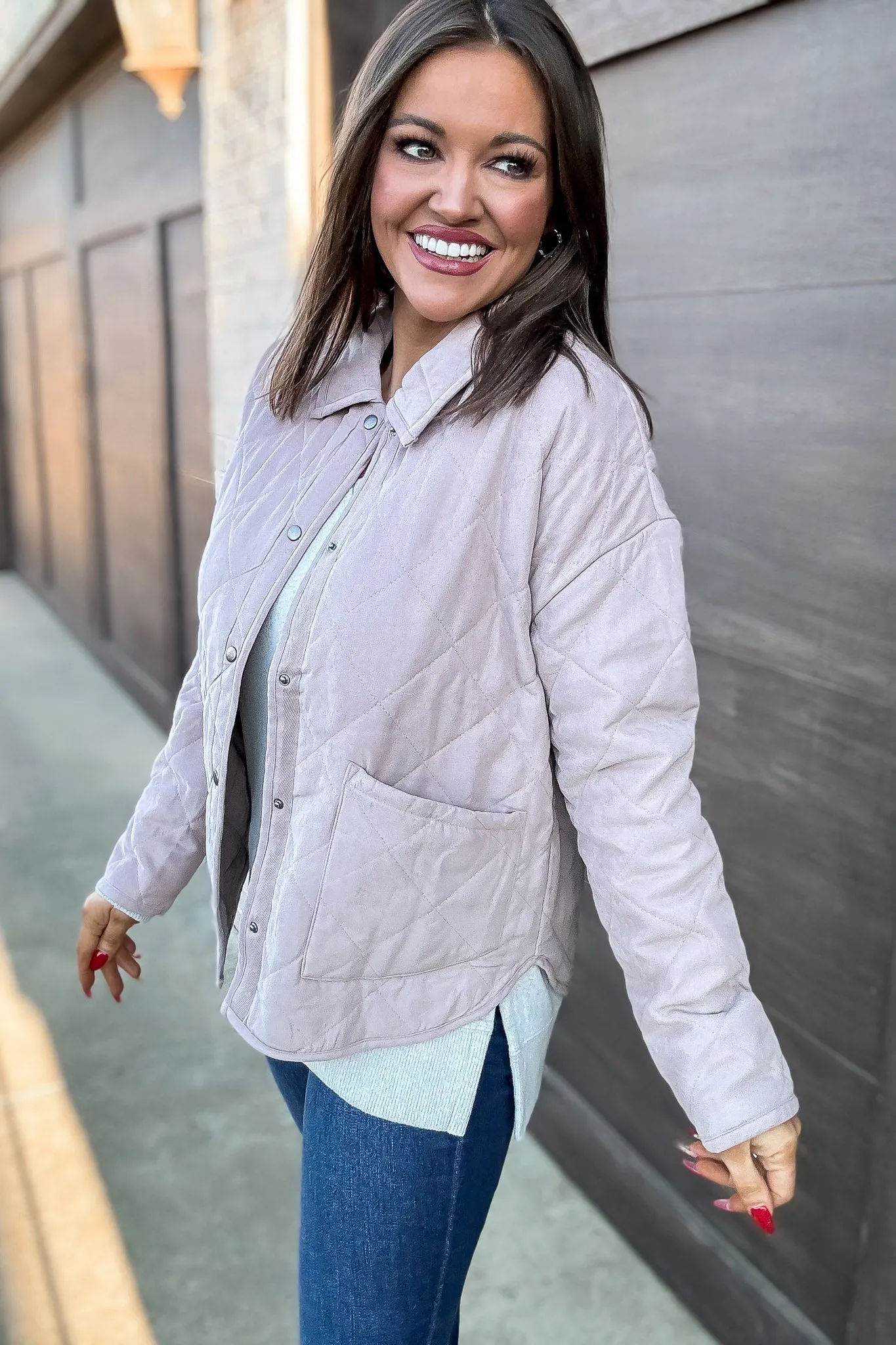 Sand Blush Quilted Jacket