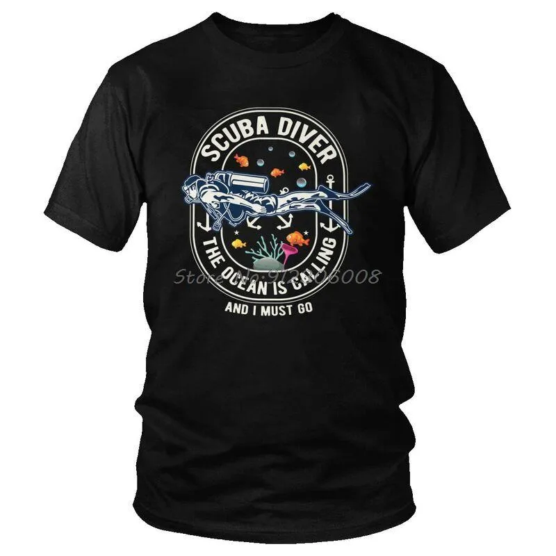 Scuba diving T-Shirt for Men |  Scuba Diver the Ocean is Calling