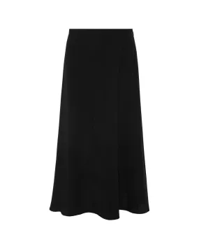 SFIZIO - BLACK SKIRT WITH LACE INLAY