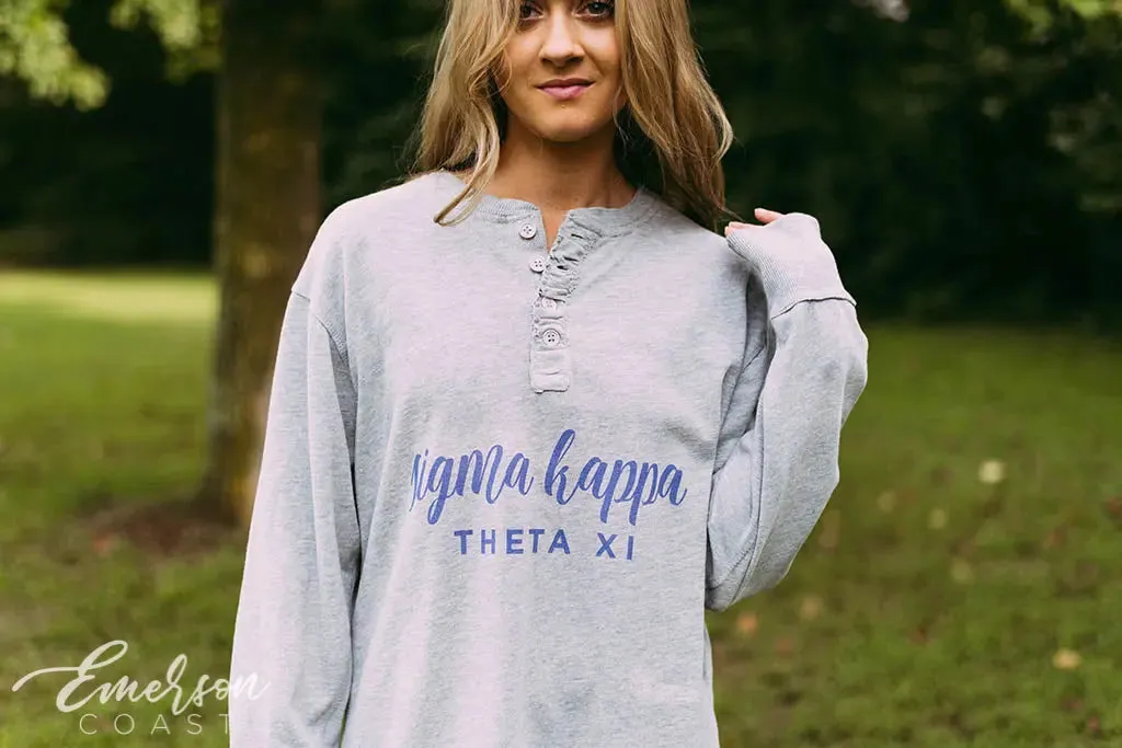 Sigma Kappa PR Long Sleeve Henley