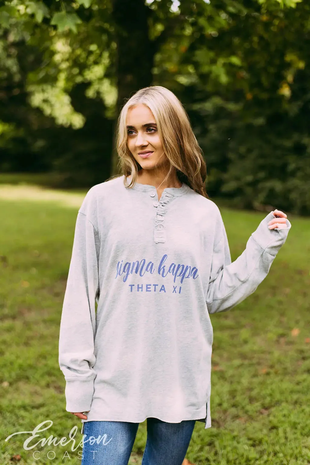 Sigma Kappa PR Long Sleeve Henley