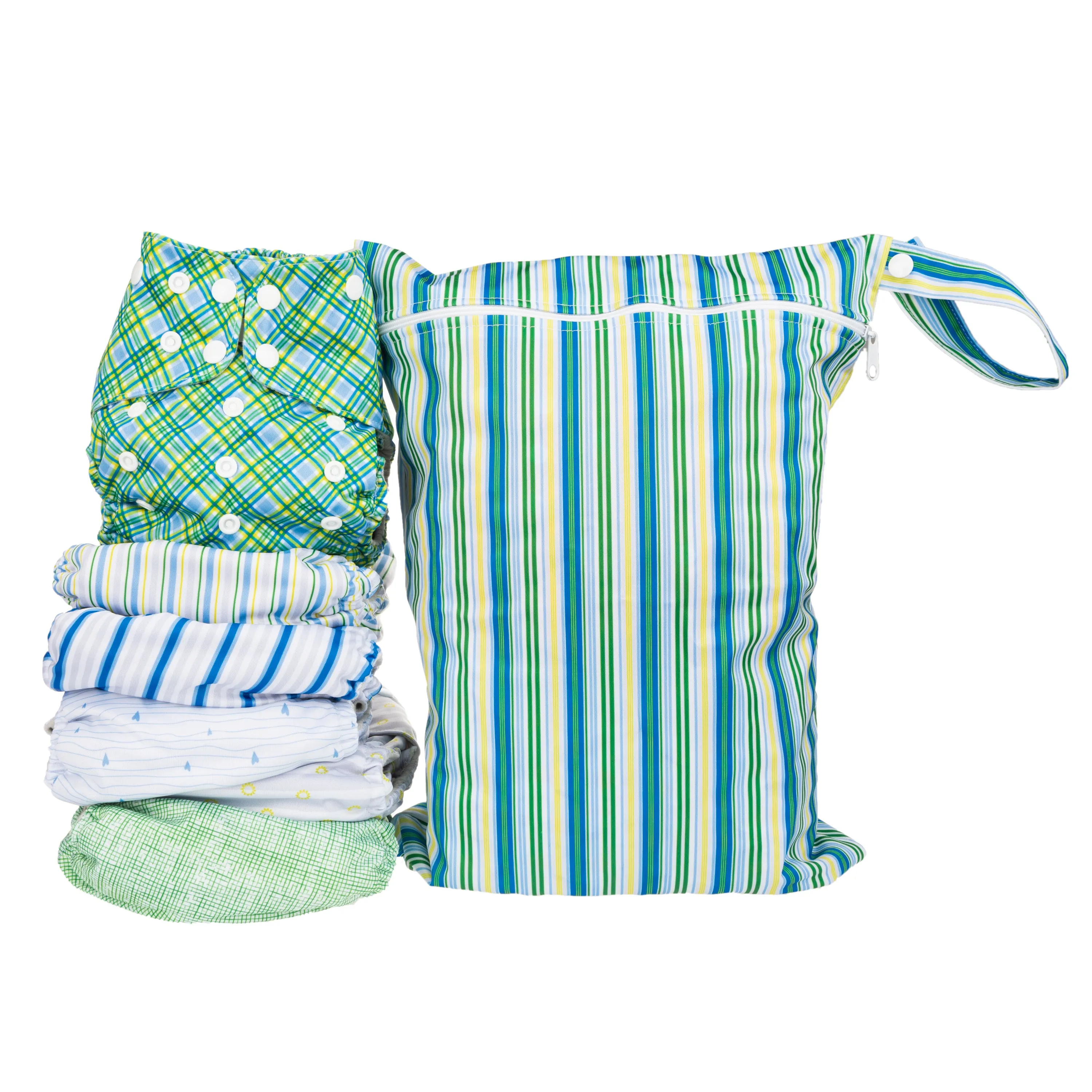 Simple Being Boys Stripes Print Unisex Reusable Baby Cloth Diapers