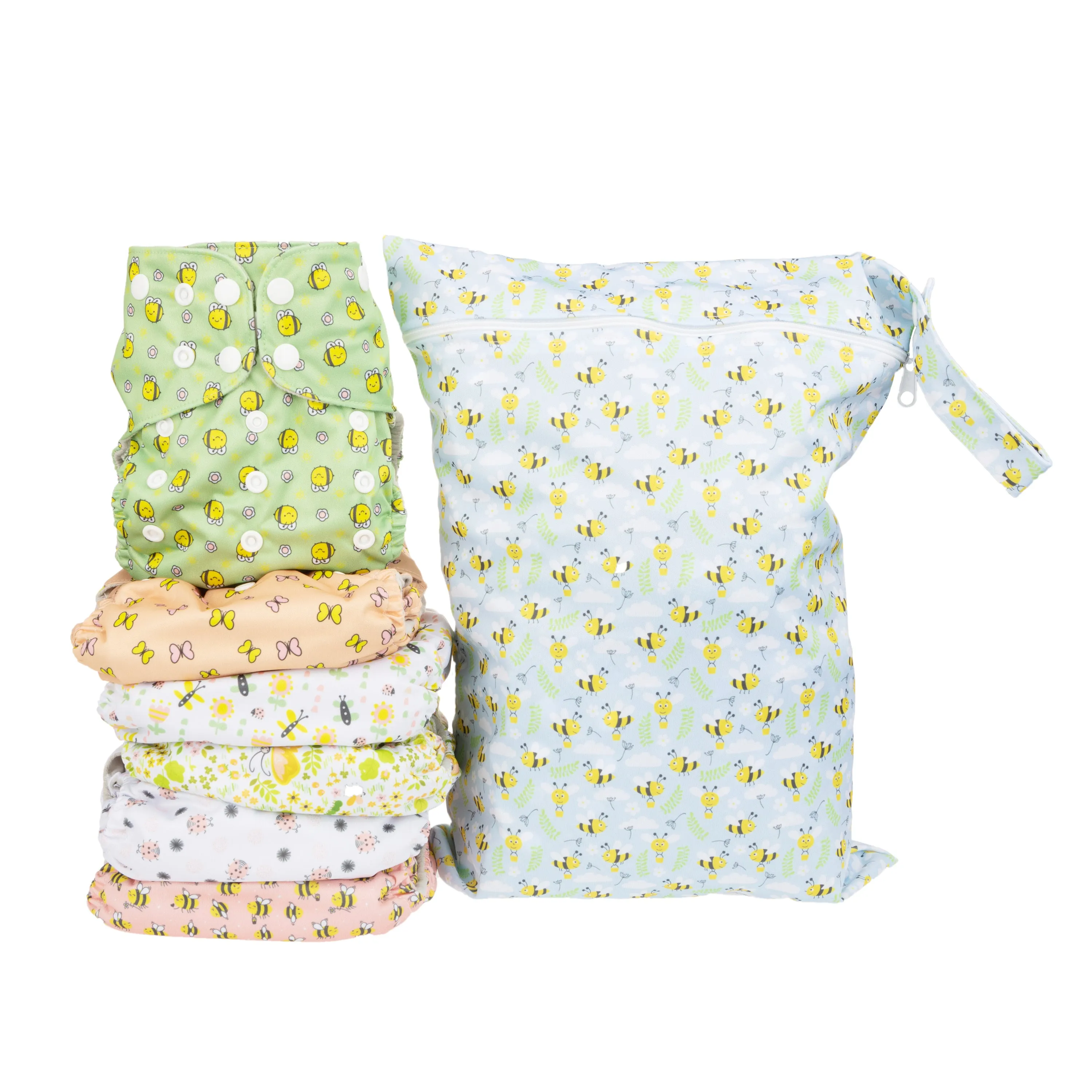 Simple Being Bugs Print Unisex Reusable Baby Cloth Diapers