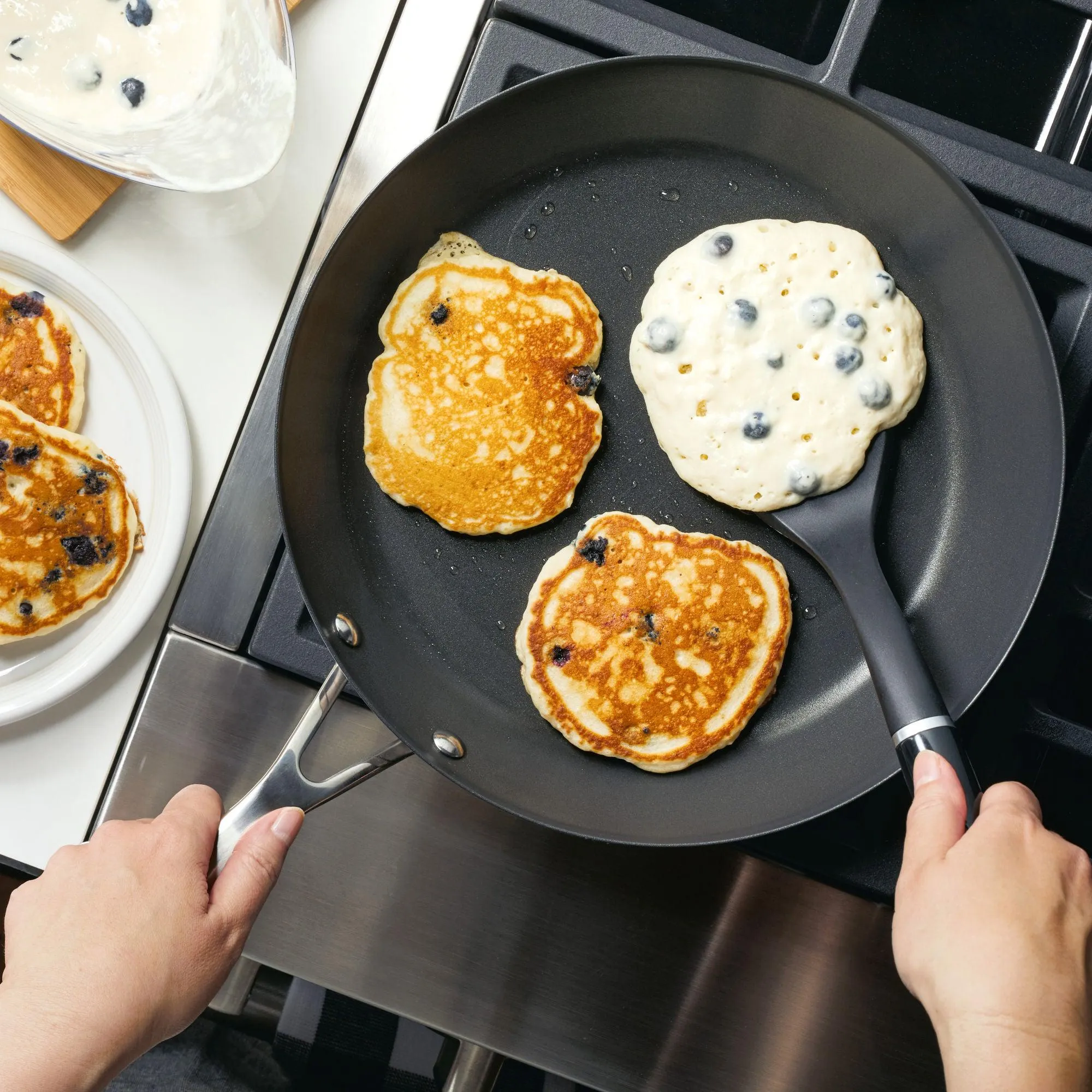 Stainless Steel 3-Ply Base Nonstick Frying Pan