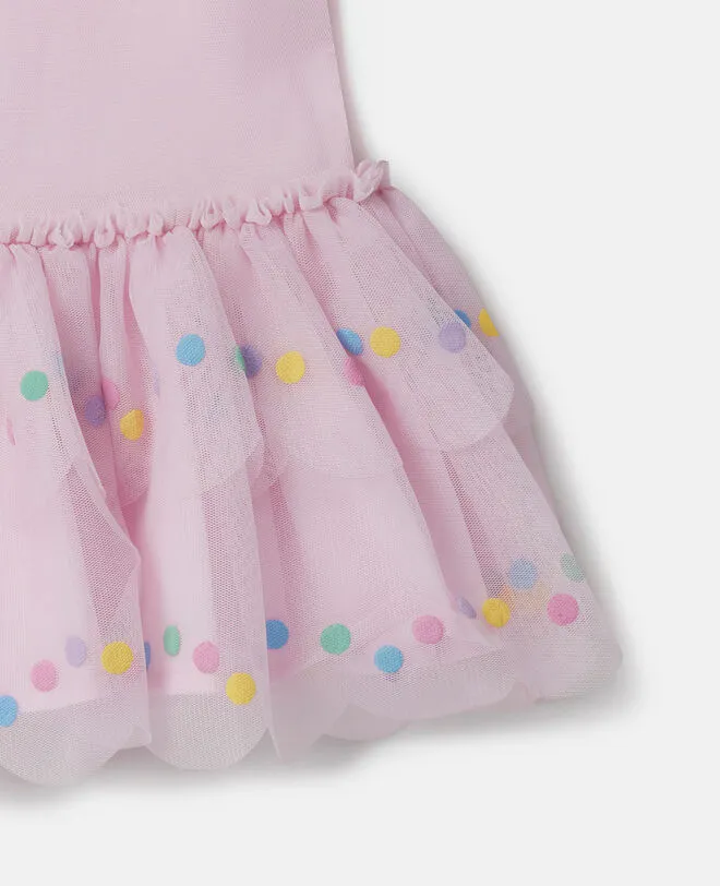 Stella McCartney Kids Confetti Dot Frilled Sleeveless Dress