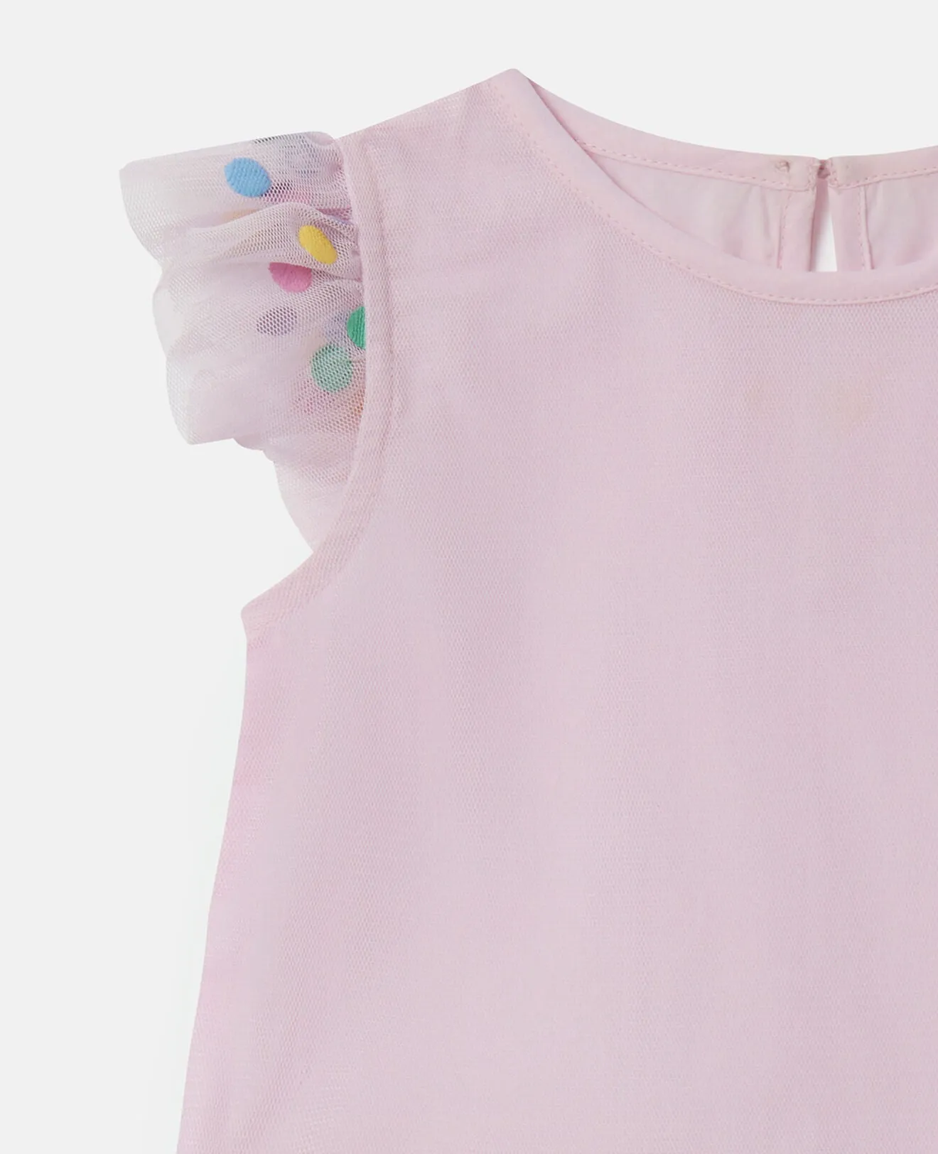 Stella McCartney Kids Confetti Dot Frilled Sleeveless Dress