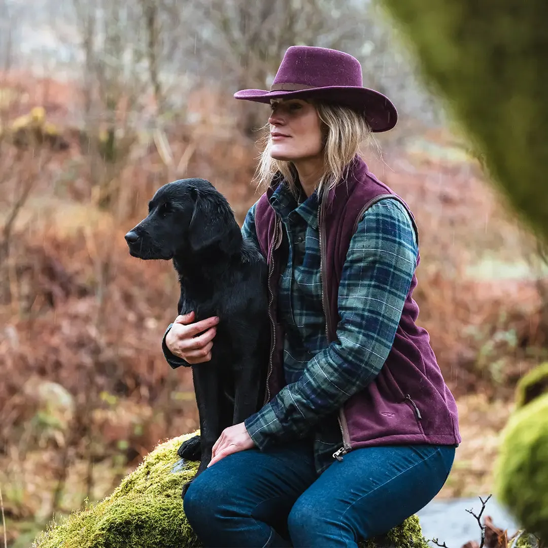 Stenton Ladies Fleece Gilet Merlot by Hoggs of Fife