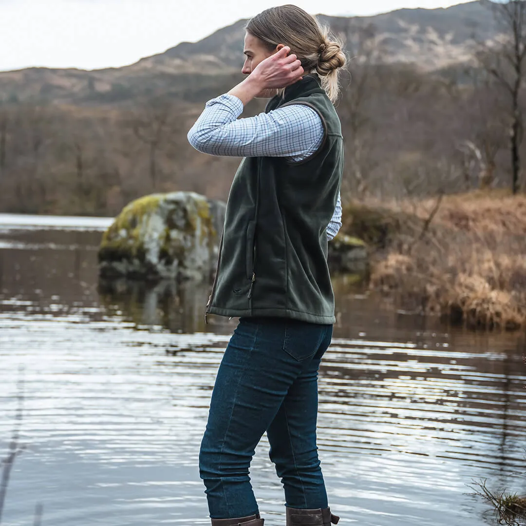 Stenton Ladies Fleece Gilet - Pine by Hoggs of Fife