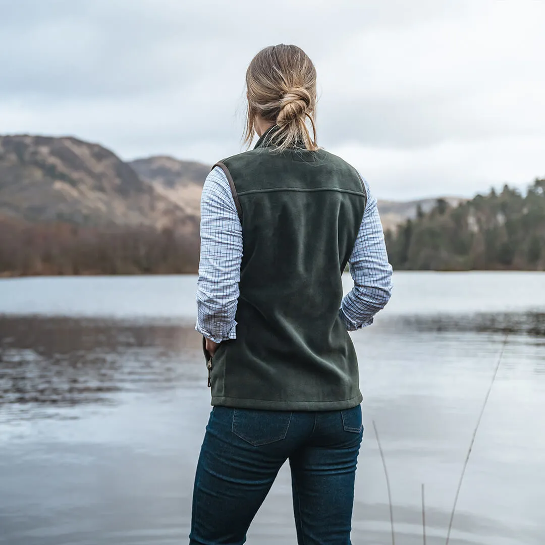 Stenton Ladies Fleece Gilet - Pine by Hoggs of Fife