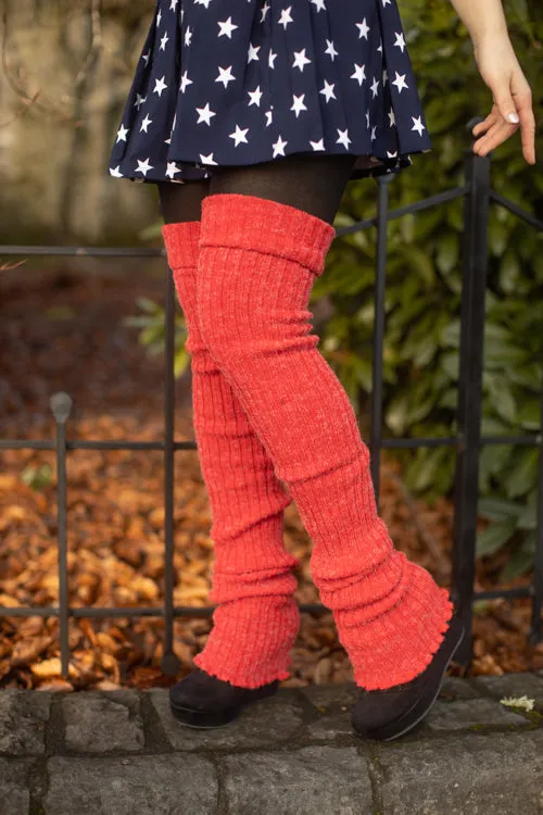 Super-Long Ribbed Leg Warmers