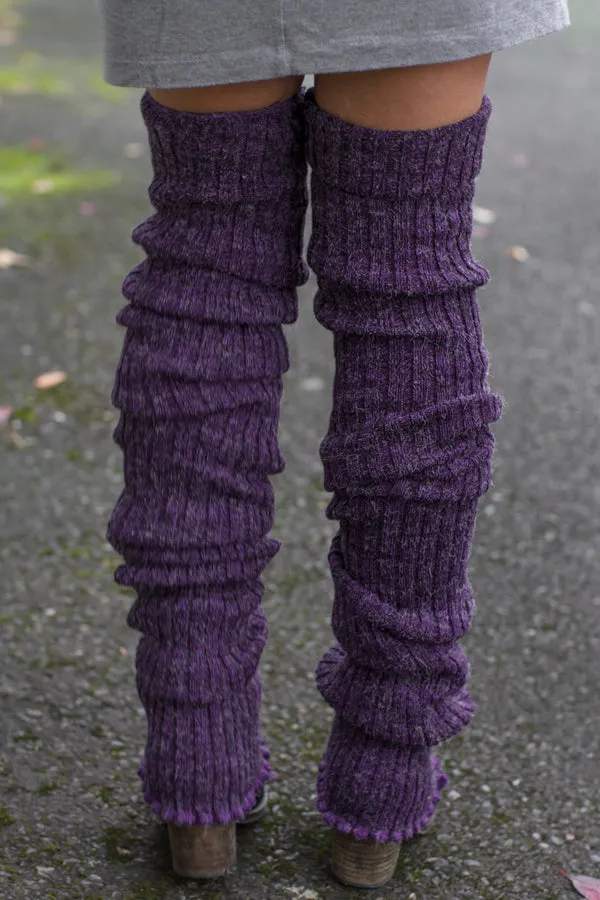 Super-Long Ribbed Leg Warmers