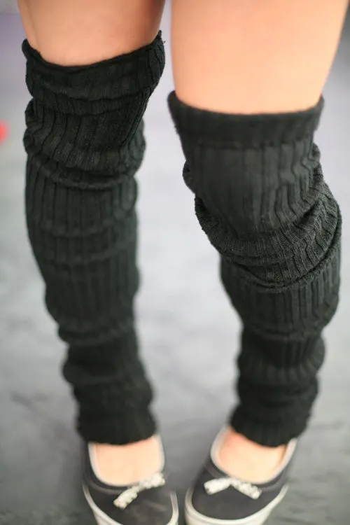 Super-Long Ribbed Leg Warmers