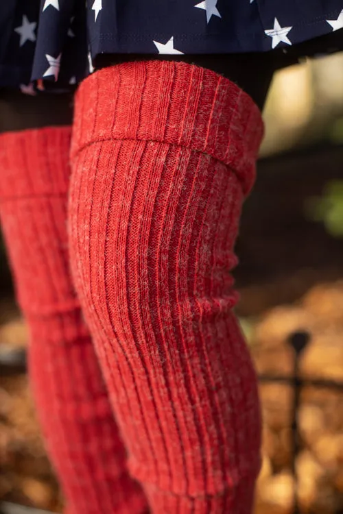 Super-Long Ribbed Leg Warmers