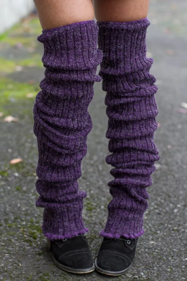 Super-Long Ribbed Leg Warmers