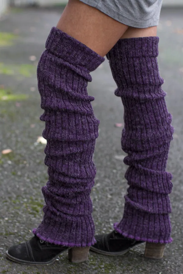 Super-Long Ribbed Leg Warmers