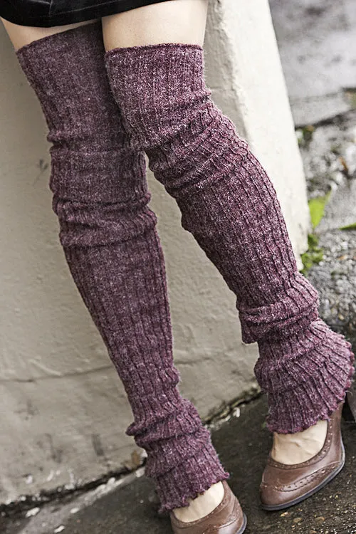 Super-Long Ribbed Leg Warmers