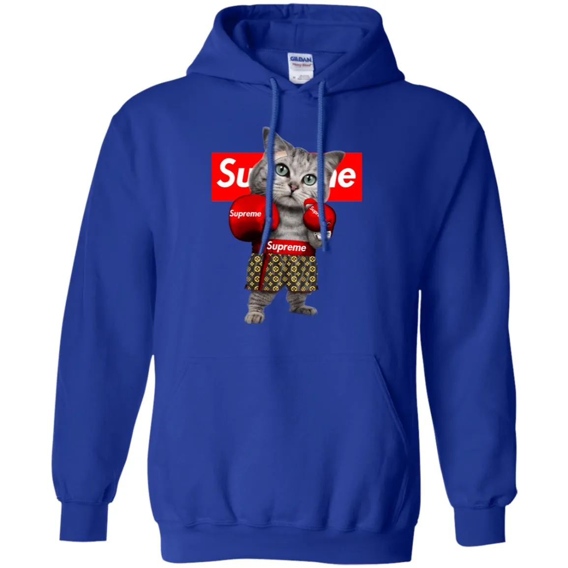 Supreme Boxing Cat Best Funny T-shirt Pullover Hoodie Sweatshirt