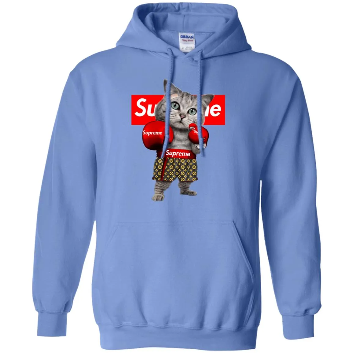 Supreme Boxing Cat Best Funny T-shirt Pullover Hoodie Sweatshirt