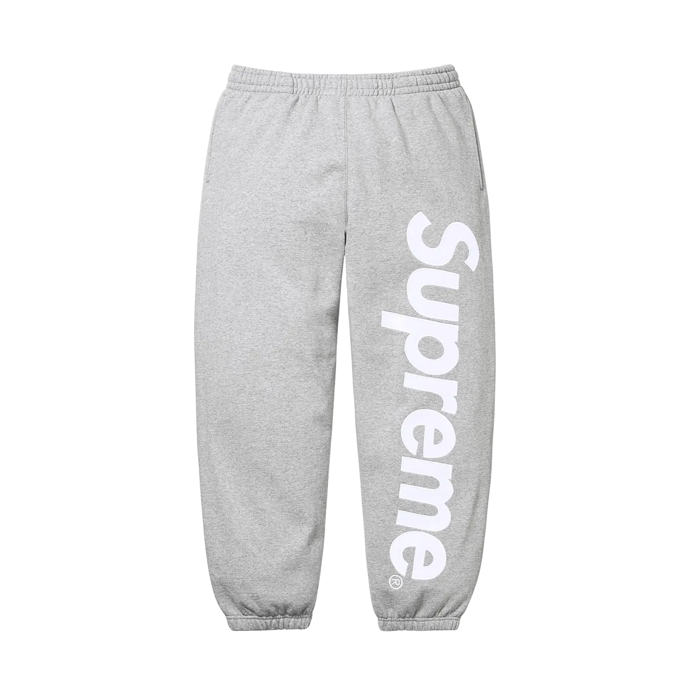 Supreme Satin Appliqué Sweatpant 'Heather Grey'