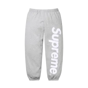 Supreme Satin Appliqué Sweatpant 'Heather Grey'