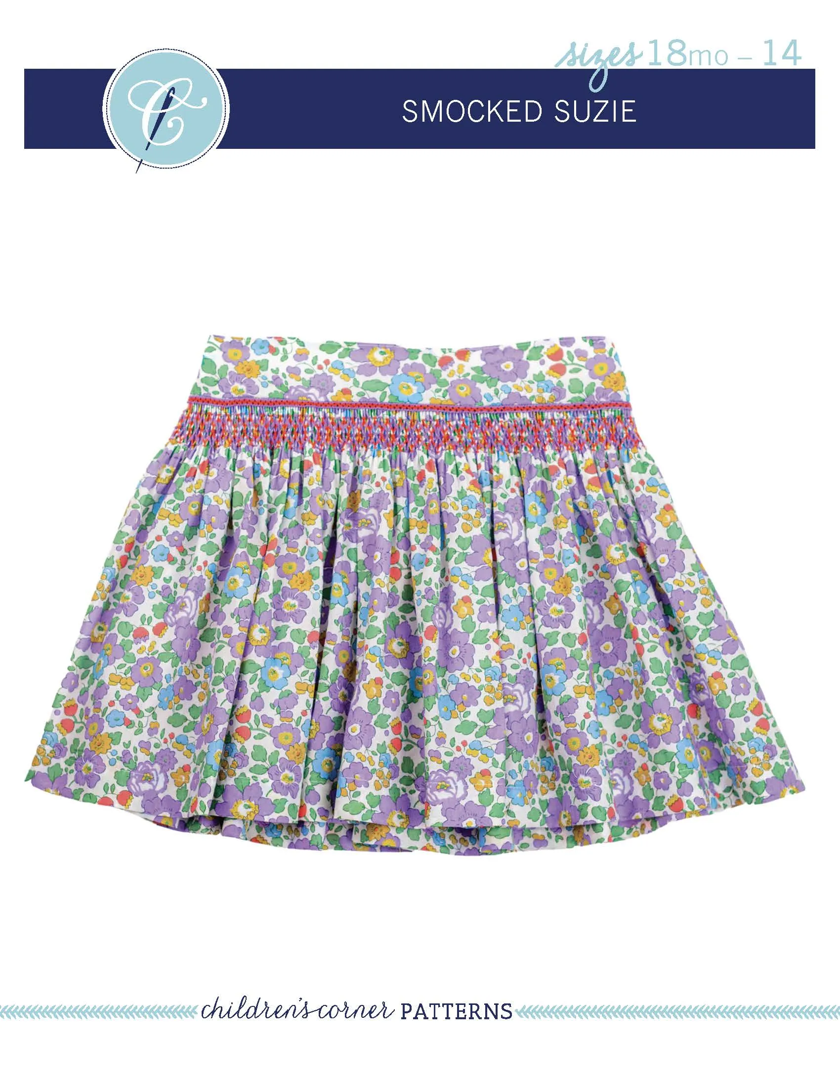 Suzie Smocked Skirt - Digital Download