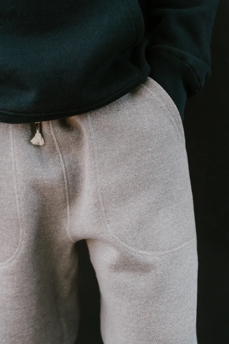 Sweatpant 876gsm Double Heavyweight French Terry - Heather Grey