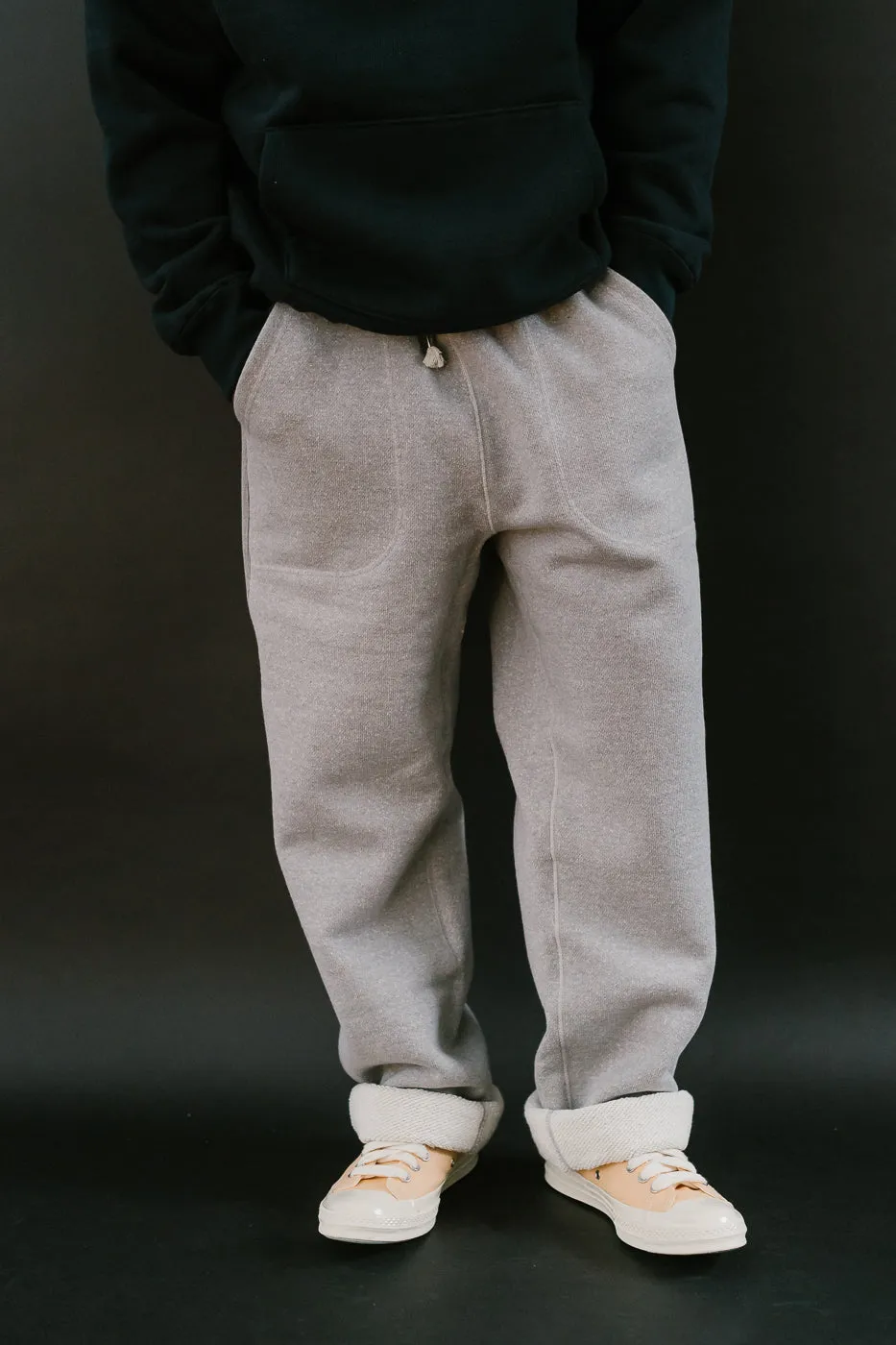 Sweatpant 876gsm Double Heavyweight French Terry - Heather Grey