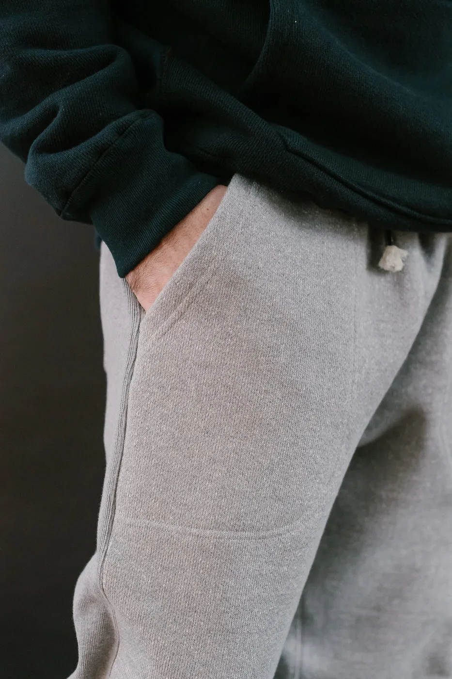 Sweatpant 876gsm Double Heavyweight French Terry - Heather Grey