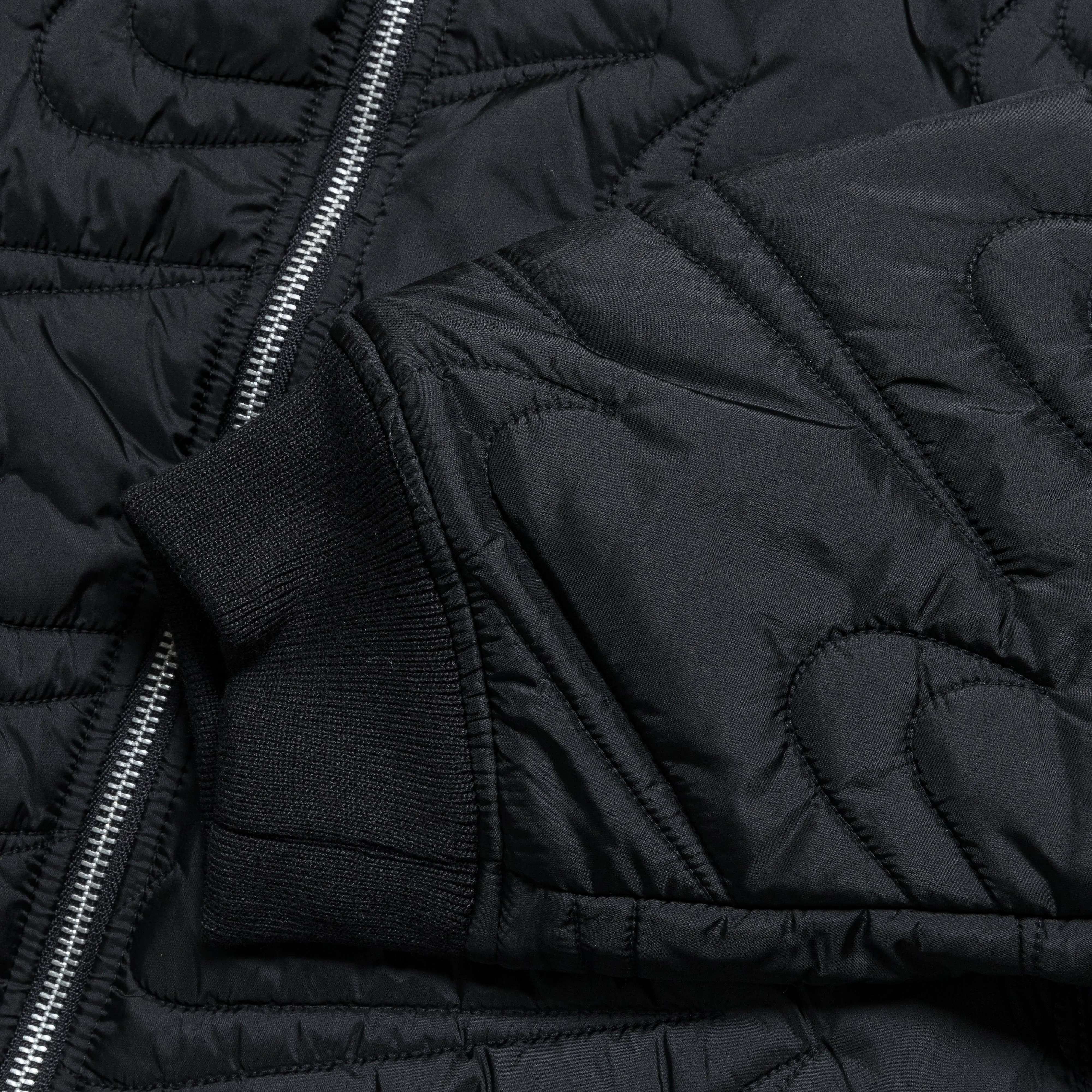 Swoosh Quilted Jacket - Black