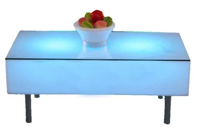 Table, LED Lit Coffee Rectangular