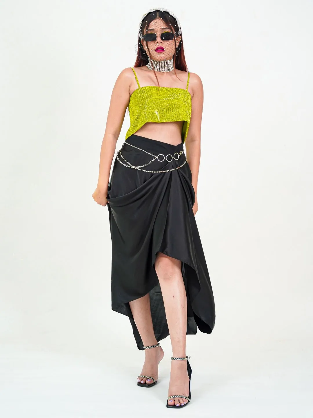 The Pick-Me-Up Silk Satin Skirt