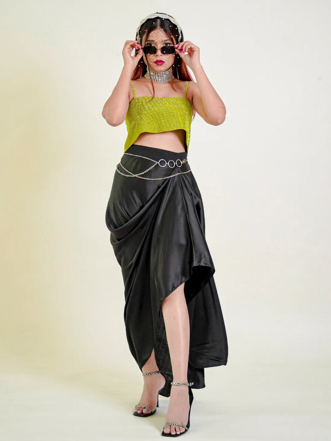 The Pick-Me-Up Silk Satin Skirt