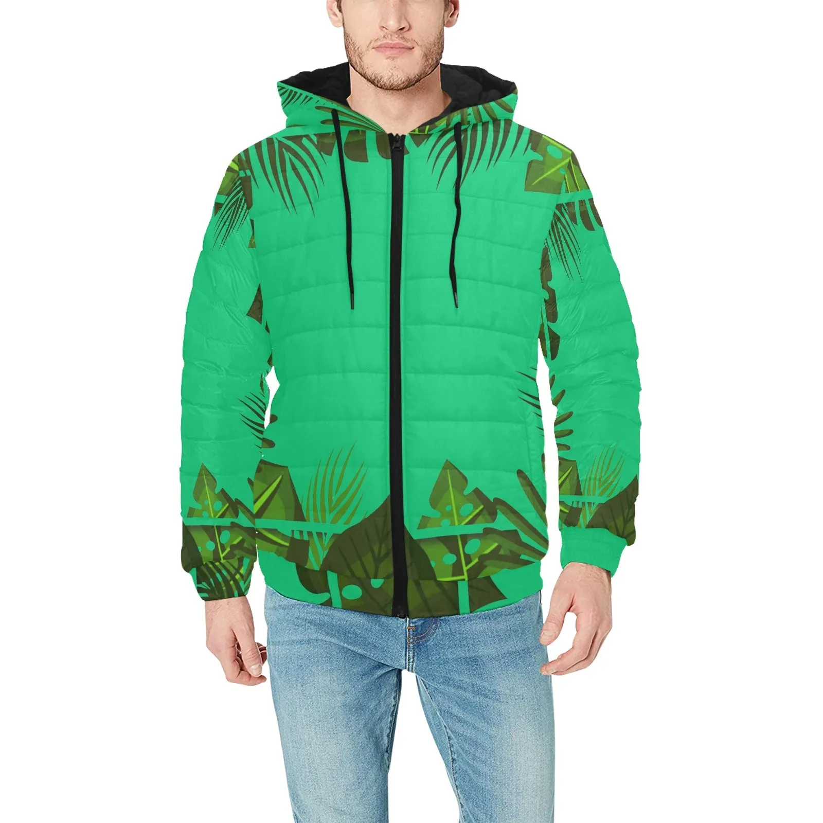 TROPICAL LCC FOREST Men's Padded Hooded Jacket