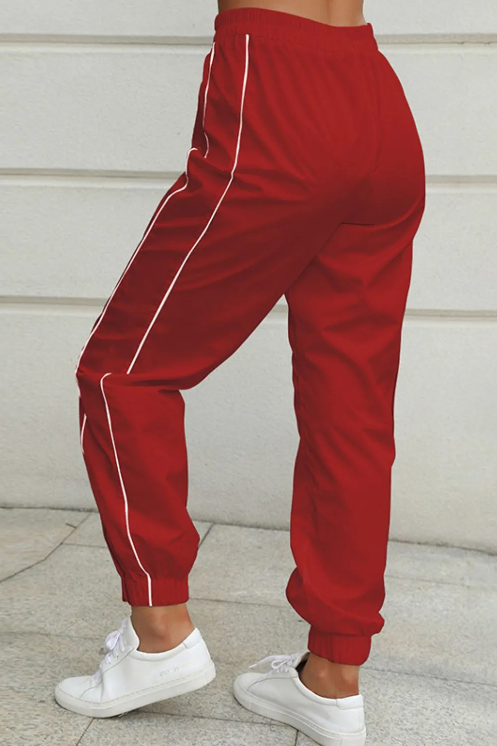 Two-Tone Elasitc Waist Sweatpants