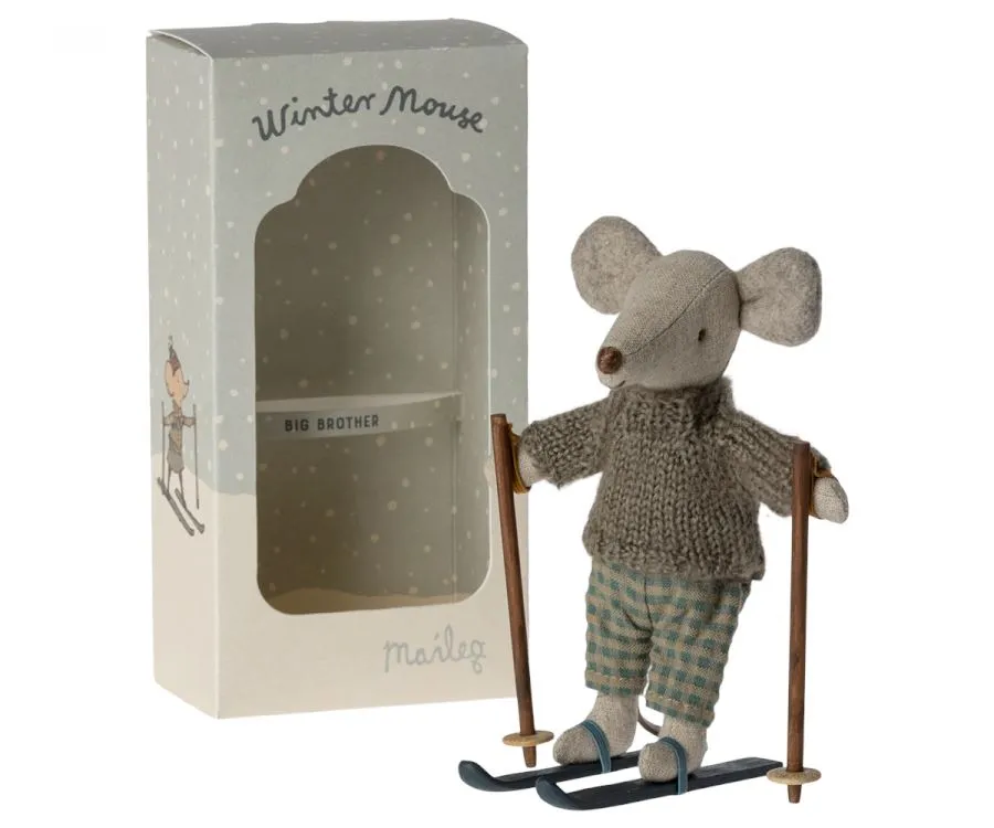 Winter mouse with ski set, Big brother