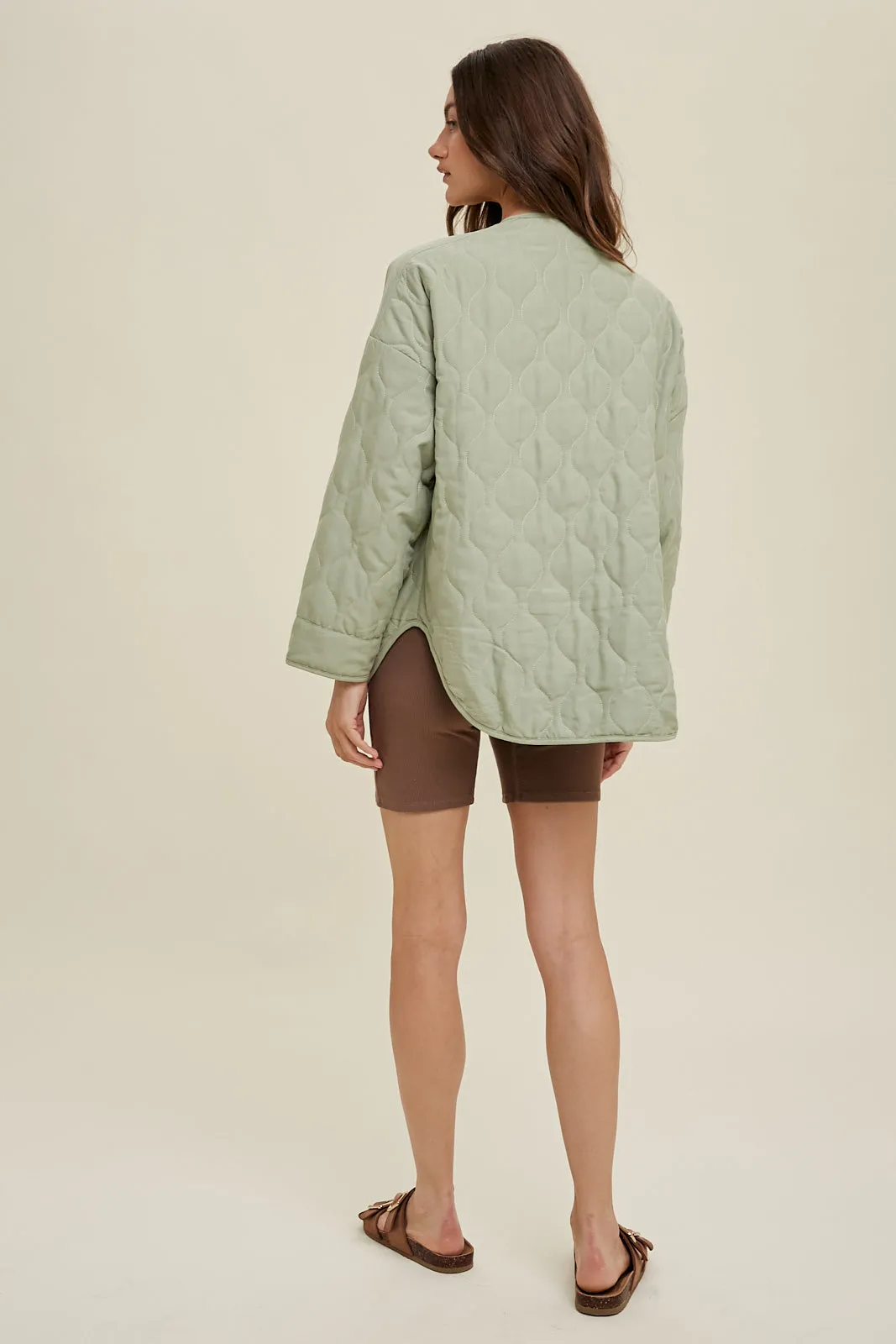 Wish List W Quilted Jacket OLIVE