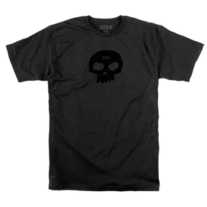 ZERO SINGLE SKULL T SHIRT BLACK/BLACK