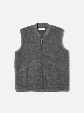 ZIP WAISTCOAT WOOL FLEECE GREY / UNIVERSAL WORKS